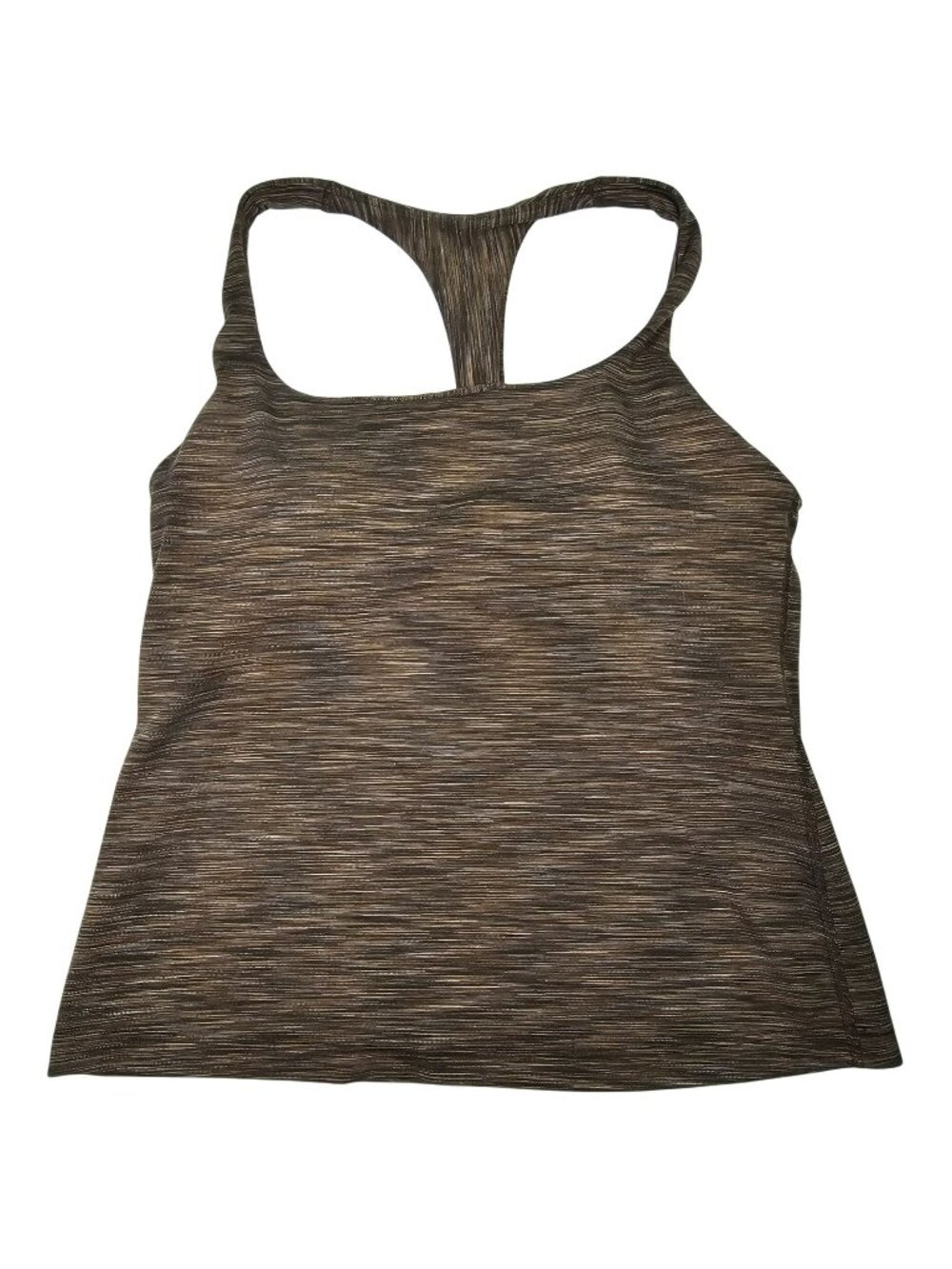 Athleta Racerback Tank Top Cupped Athletic Shirt Heather Brown Women's Size S
